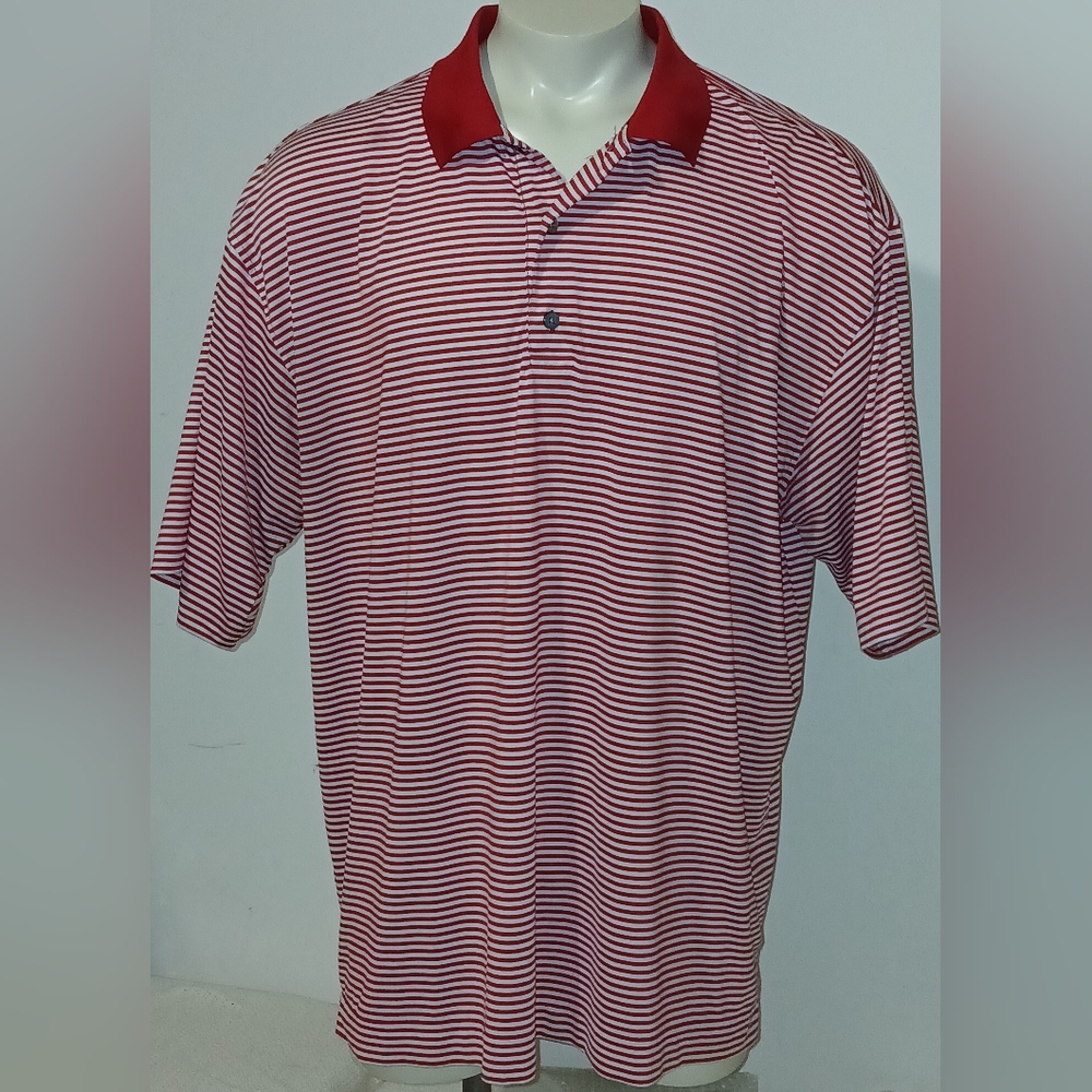 FootJoy Mens Golf Lisle Performance Short Sleeve Stripe Polo Shirt 2XL